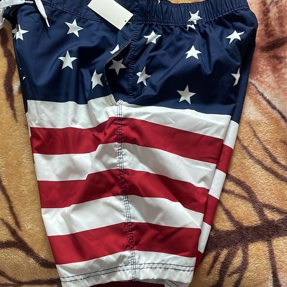 Men’s Bathing Suit, American Flag - Picture 4 of 6